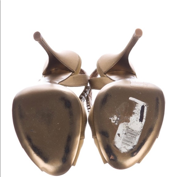 Roberto Cavalli - Embellished Satin Sandals - Used Size:7 l IT 37 - Picture 4 of 4